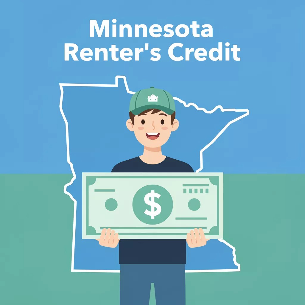 Illustration representing Minnesota renters receiving property tax refunds up to $2,720 through the Renter's Credit program